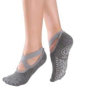 2 Pair Set - NonSlip Socks for Yoga, Pilates Workout